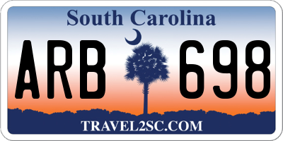 SC license plate ARB698
