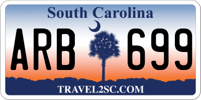 SC license plate ARB699