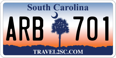 SC license plate ARB701