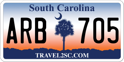 SC license plate ARB705