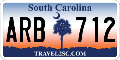 SC license plate ARB712