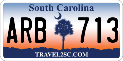 SC license plate ARB713