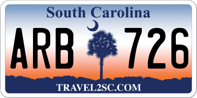 SC license plate ARB726