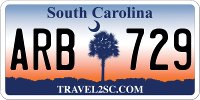 SC license plate ARB729