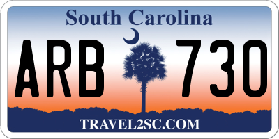 SC license plate ARB730