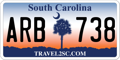 SC license plate ARB738