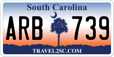 SC license plate ARB739