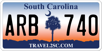 SC license plate ARB740