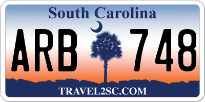 SC license plate ARB748