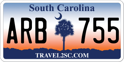 SC license plate ARB755