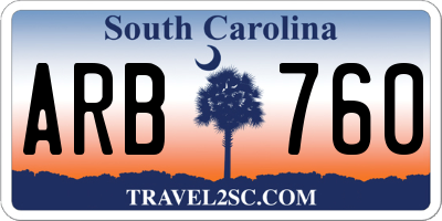 SC license plate ARB760