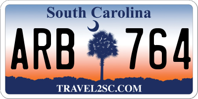 SC license plate ARB764