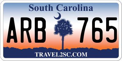 SC license plate ARB765