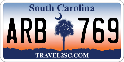 SC license plate ARB769