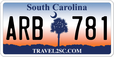 SC license plate ARB781