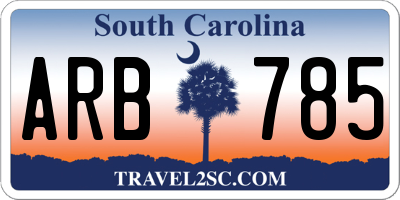 SC license plate ARB785