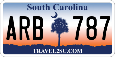 SC license plate ARB787