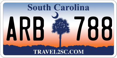SC license plate ARB788