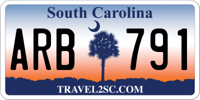 SC license plate ARB791
