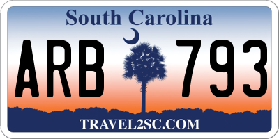 SC license plate ARB793