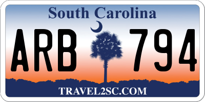 SC license plate ARB794