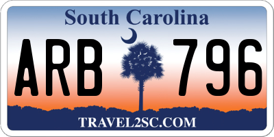 SC license plate ARB796
