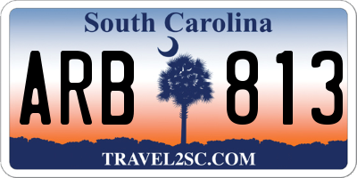 SC license plate ARB813