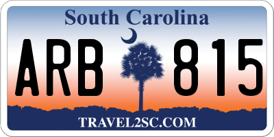 SC license plate ARB815
