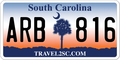 SC license plate ARB816