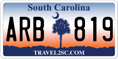 SC license plate ARB819