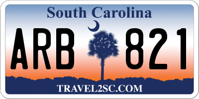 SC license plate ARB821