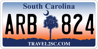 SC license plate ARB824