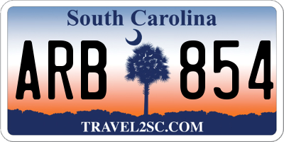 SC license plate ARB854