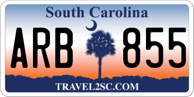 SC license plate ARB855