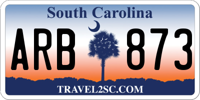 SC license plate ARB873