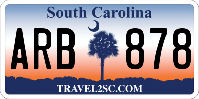 SC license plate ARB878