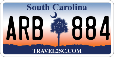 SC license plate ARB884