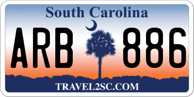 SC license plate ARB886