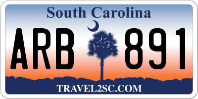 SC license plate ARB891