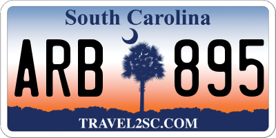 SC license plate ARB895