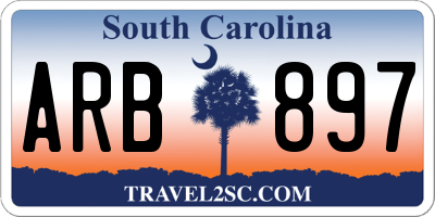 SC license plate ARB897
