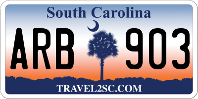 SC license plate ARB903