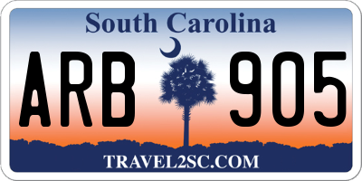 SC license plate ARB905