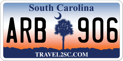 SC license plate ARB906
