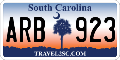 SC license plate ARB923