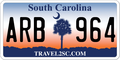 SC license plate ARB964