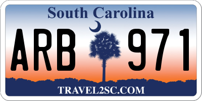 SC license plate ARB971