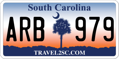 SC license plate ARB979