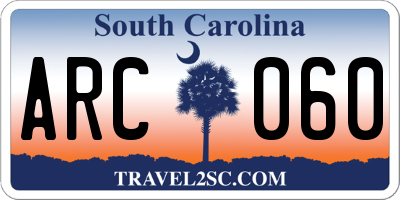 SC license plate ARC060