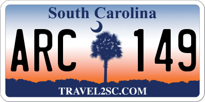 SC license plate ARC149